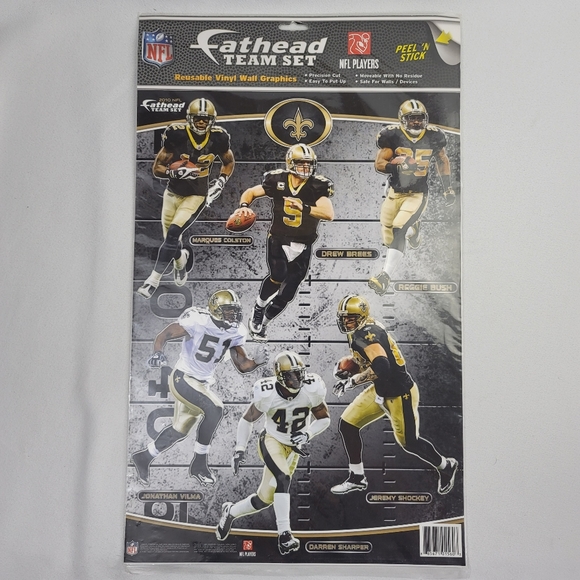 Fathead Team Set New Orleans Saints Reusable Vinyl Wall Graphics - Picture 1 of 9